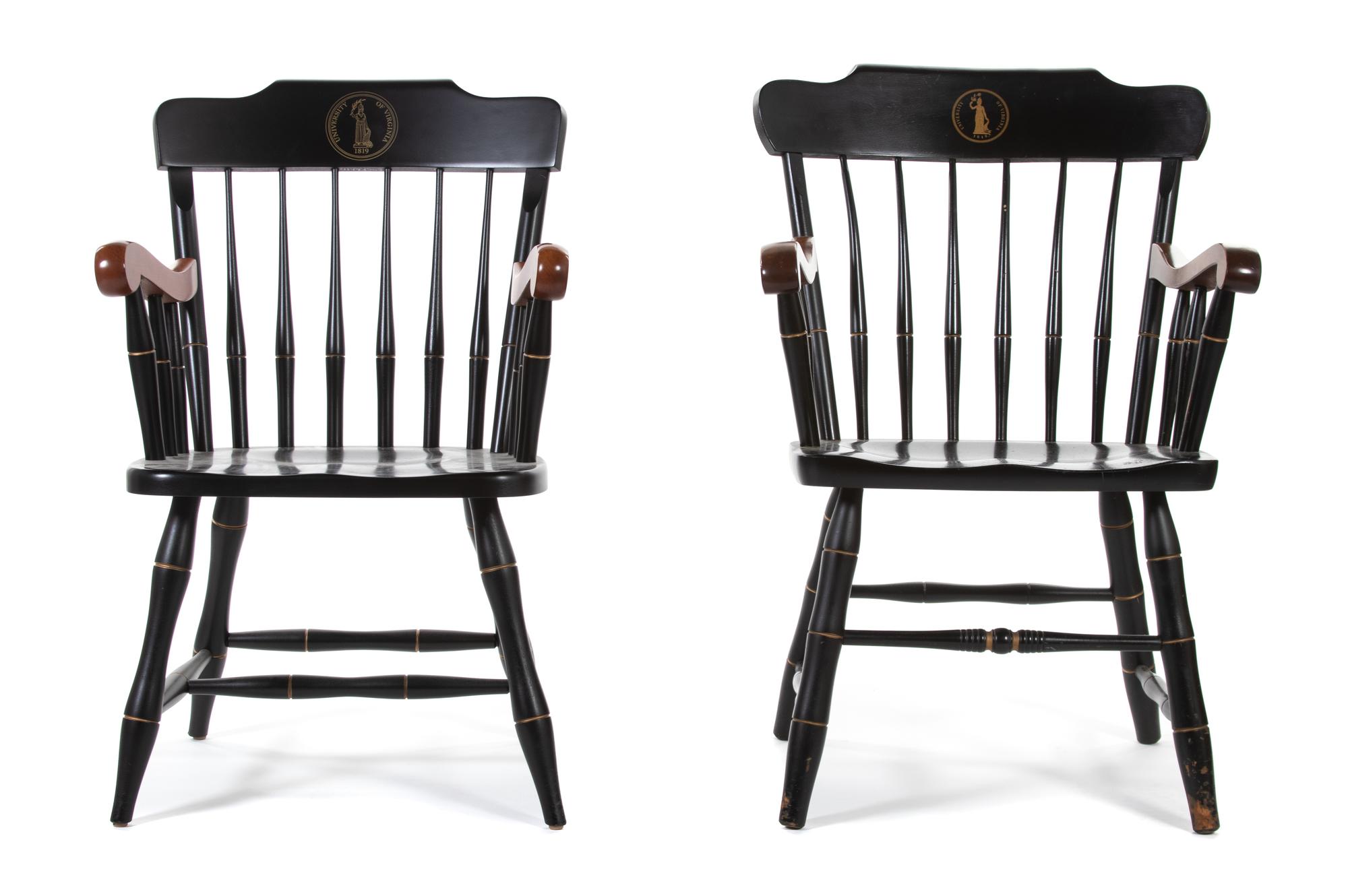 A University of Virginia Stenciled and Ebonized Armchair