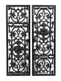 A Pair of Cast Iron Grates