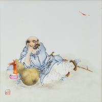 A Chinese Famille Rose Porcelain 'Figure' Panel
