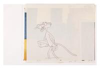 Pink Panther. Pink Panther with a box, ca 1990s.