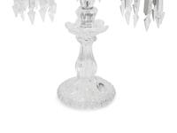 A Pair of Baccarat Molded Glass Three-Light Candelabra