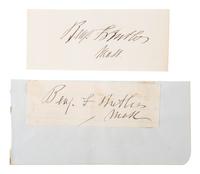 [CIVIL WAR]. Autographs from Civil War soldiers incl. Generals SHERMAN, MCCLELLAN, and BUTLER.