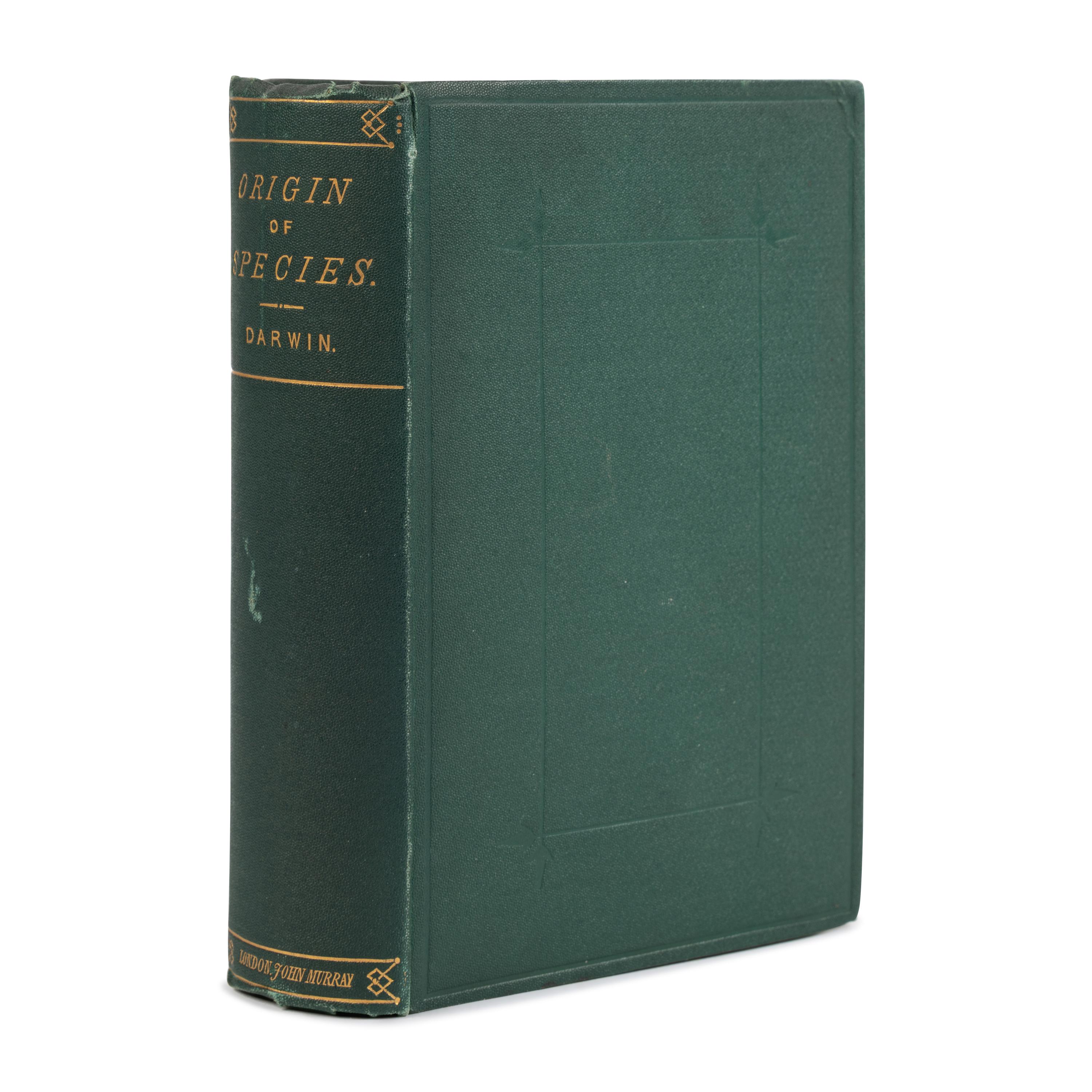Darwin, Charles (1809-1882). On the Origin of Species by Means of Natural Selection, or the Preservation of Favoured Races in the Struggle for Life . London: John Murray, 1869.