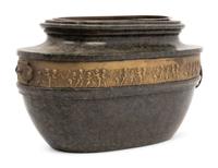 A Continental Gilt Bronze Mounted Marble Vase