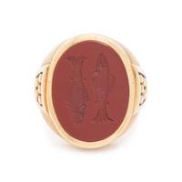 KIESELSTEIN-CORD, YELLOW GOLD AND HARDSTONE INTAGLIO RING