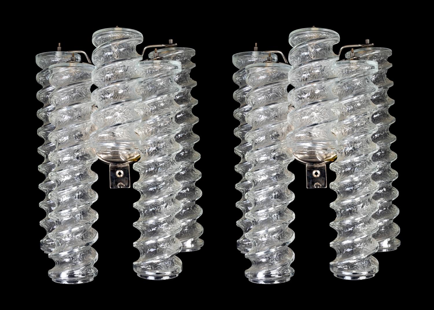 A Pair of Venini Glass Wall Sconces — MID-2OTH CENTURY