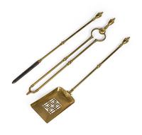 A George III Brass Fireplace Fender and Andirons