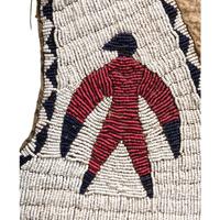 Sioux Child's Beaded Buffalo Hide Pictorial Vest