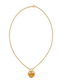 MOVADO, YELLOW GOLD, CITRINE AND DIAMOND PENDANT/NECKLACE