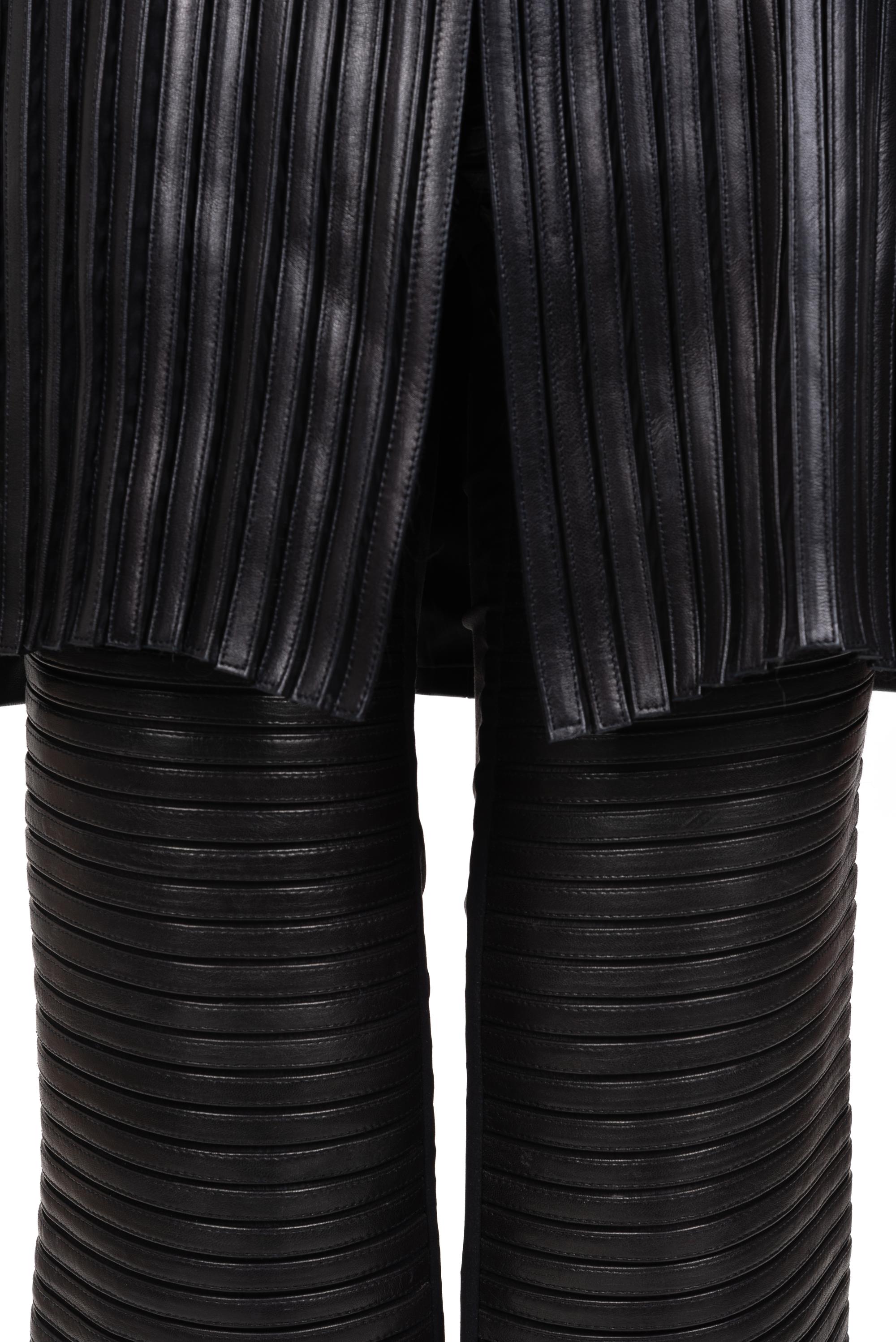 Jitrois Leather Jacket and Pants, 1980-90s