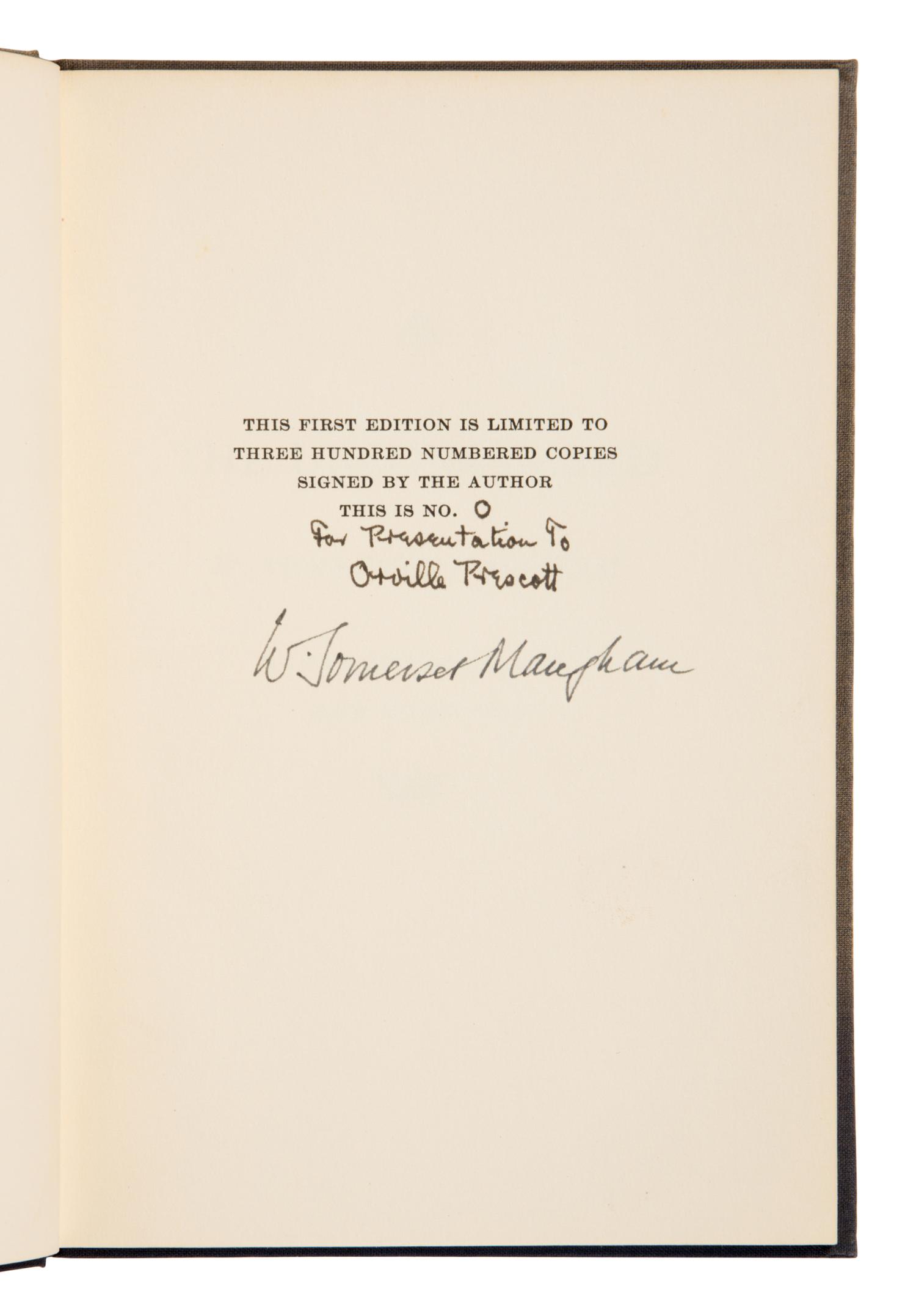 Maugham, W. Somerset (1874-1965). The Unconquered . New York: House of Books Ltd., 1944.