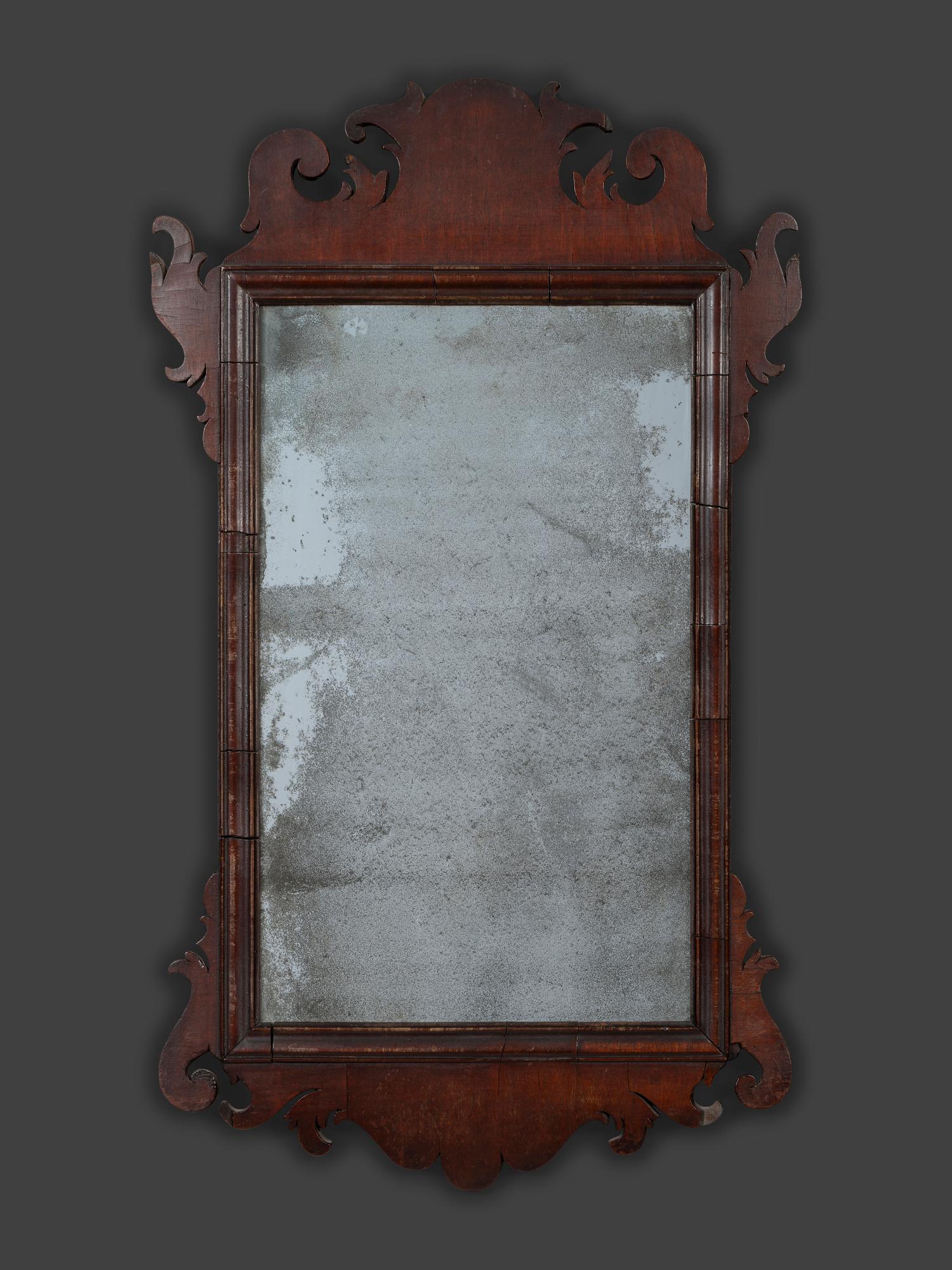 A Chippendale Mahogany Looking Glass