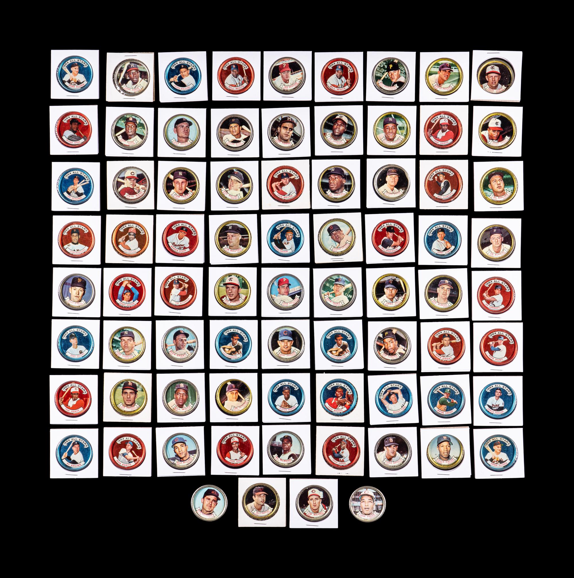 A Large Group of 1964 Topps Coins Including Multiple Hall of Famers and Pete Rose