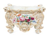 A German Porcelain Polychrome and Gilt Decorated Jardiniere
