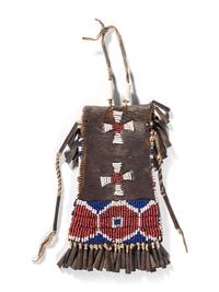 Kiowa Beaded Hide Strike-a-Light Case, with Church