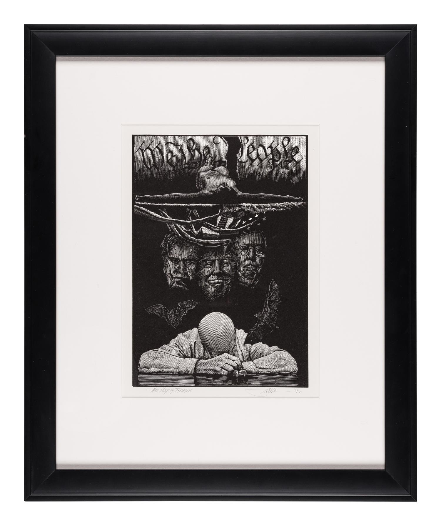 MOSER, Barry. A pair of wood-engraved individual prints. Each 330 x 240 mm., sight size; matted and framed.