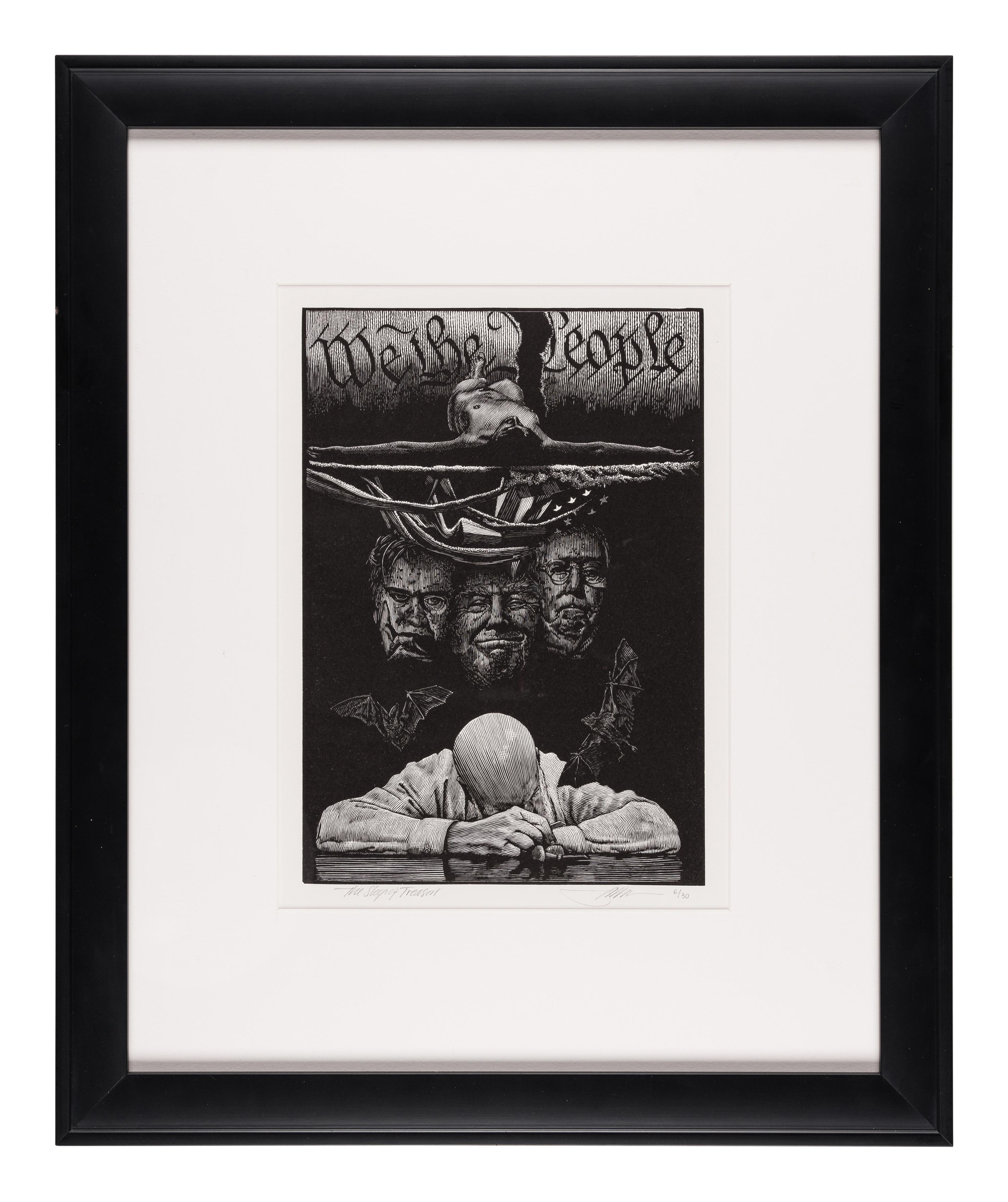 MOSER, Barry. A pair of wood-engraved individual prints. Each 330 x 240 mm., sight size; matted and framed.