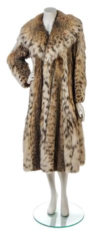 A Geoffrey Beene Spotted Lynx Fur Coat,