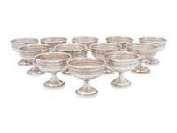 A Set of Twelve American Silver Sorbet Cups
