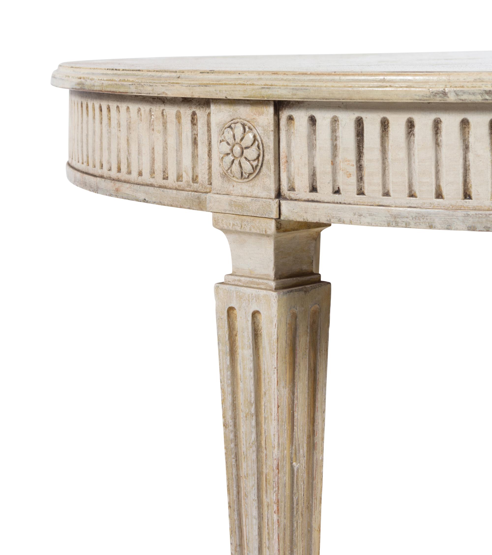 A Louis XVI Style Painted Dining Table