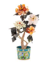 A Chinese Hardstone Model of a Flowering Tree