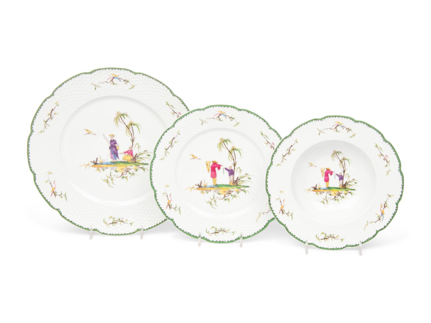 A Raynaud & Co. Limoges Porcelain Dinner Service