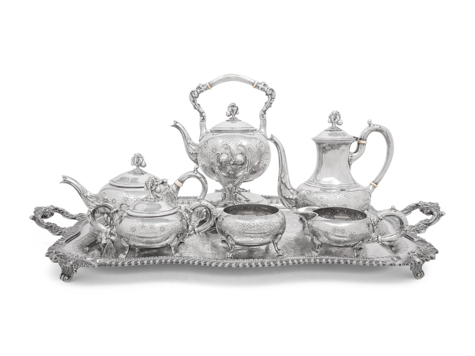 An American Silver Six-Piece Tea and Coffee Service