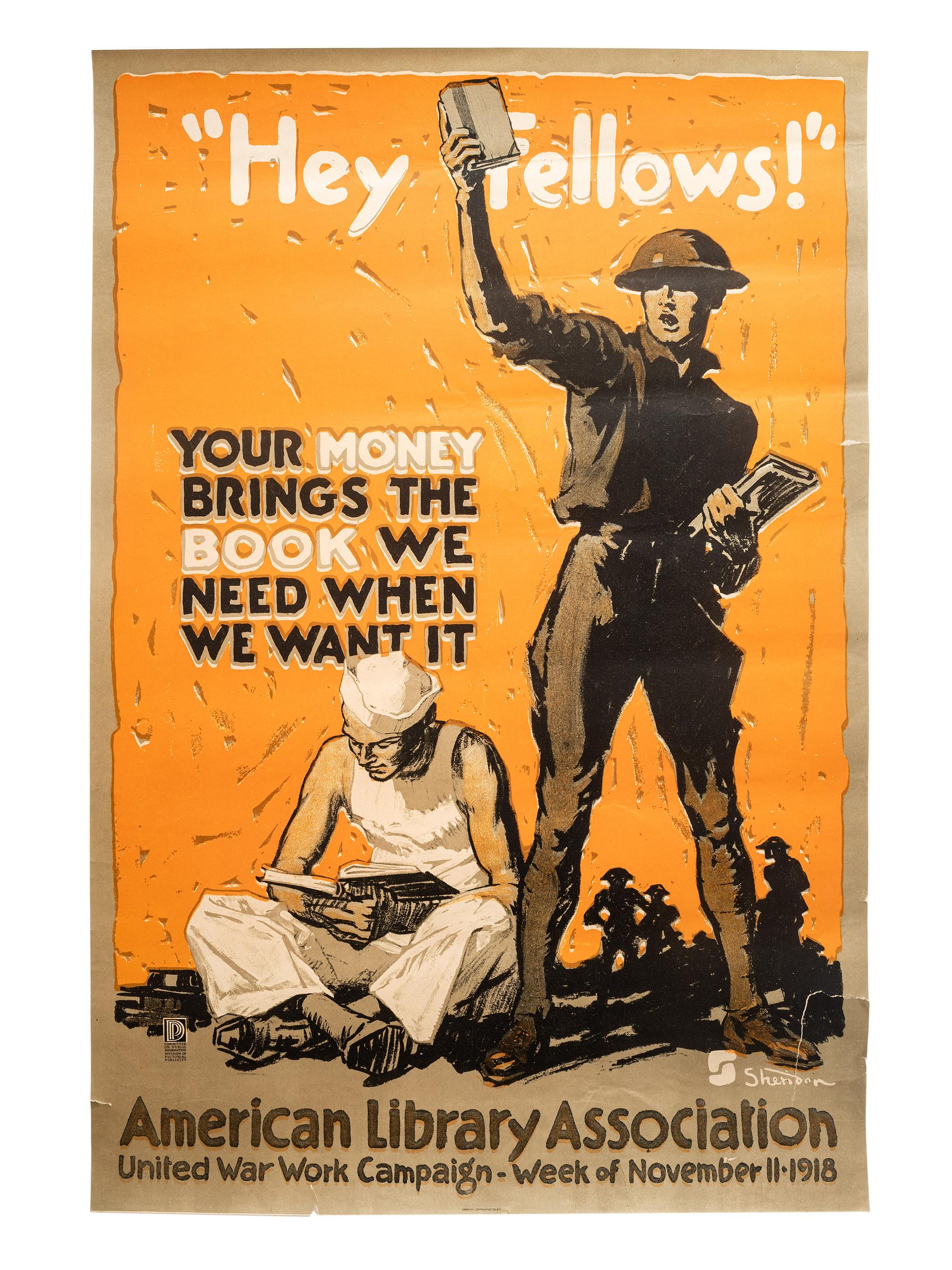 [WORLD WAR I]. A group of 8 posters highlighting the Y.M.C.A., Y.W.C.A., and United War Work Campaign, including: