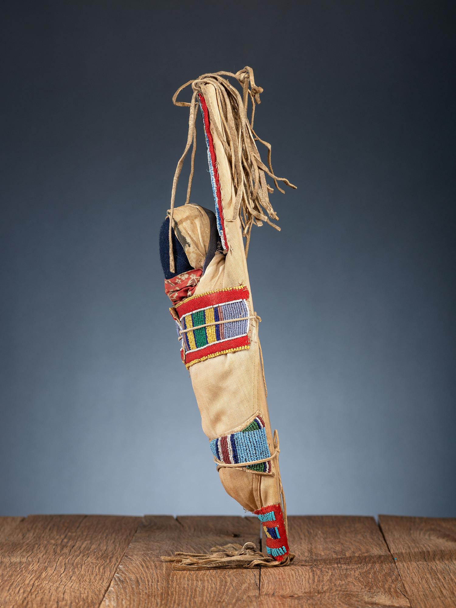 Apsáalooke [Crow] Beaded Hide Toy Cradle