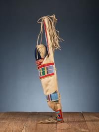 Apsáalooke [Crow] Beaded Hide Toy Cradle