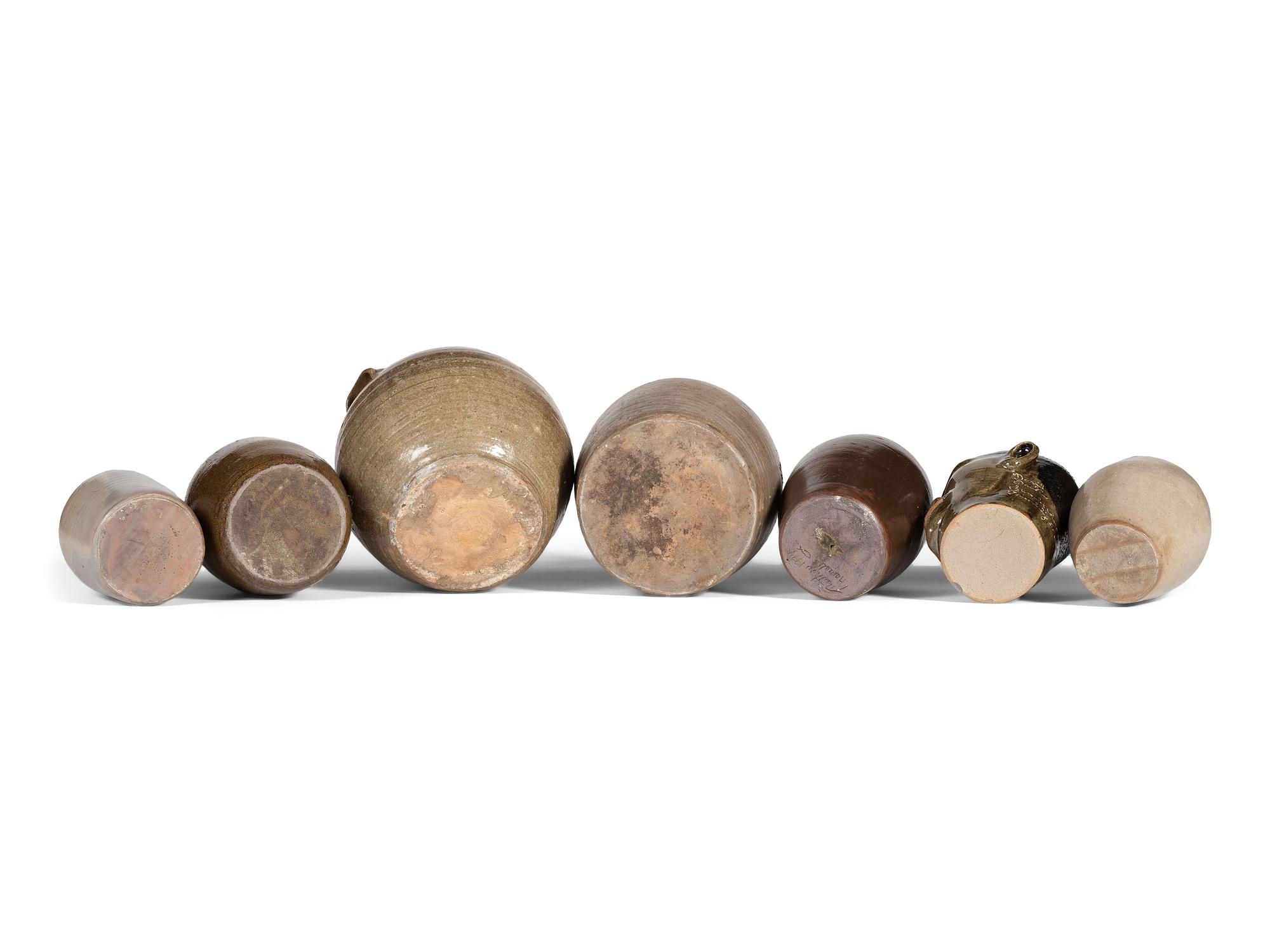 Seven Stoneware Vessels