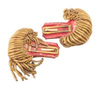 [MILITARIA]. Model 1851 epaulettes and original case identified to Captain John C.E. Hinrichs, Co. E, 47th New York regiment, New York National Guard.
