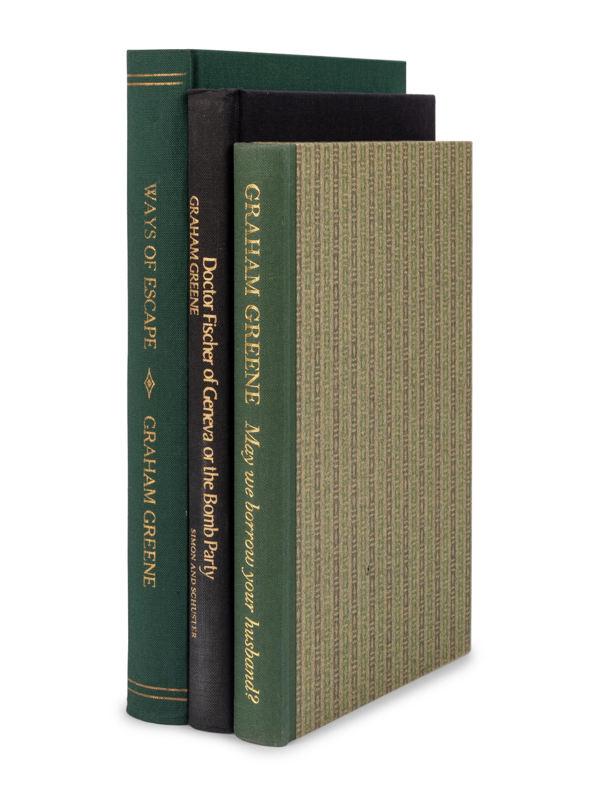 GREENE, Graham (1904-1991). A group of 12 works, including signed limited editions, including: