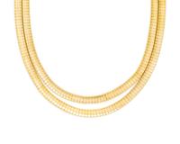 YELLOW GOLD DOUBLE STRAND NECKLACE