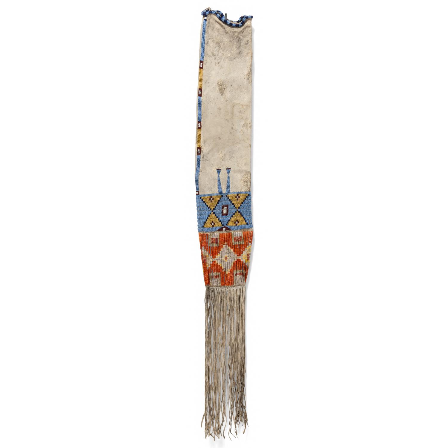 Sioux Beaded Hide Tobacco Bag
