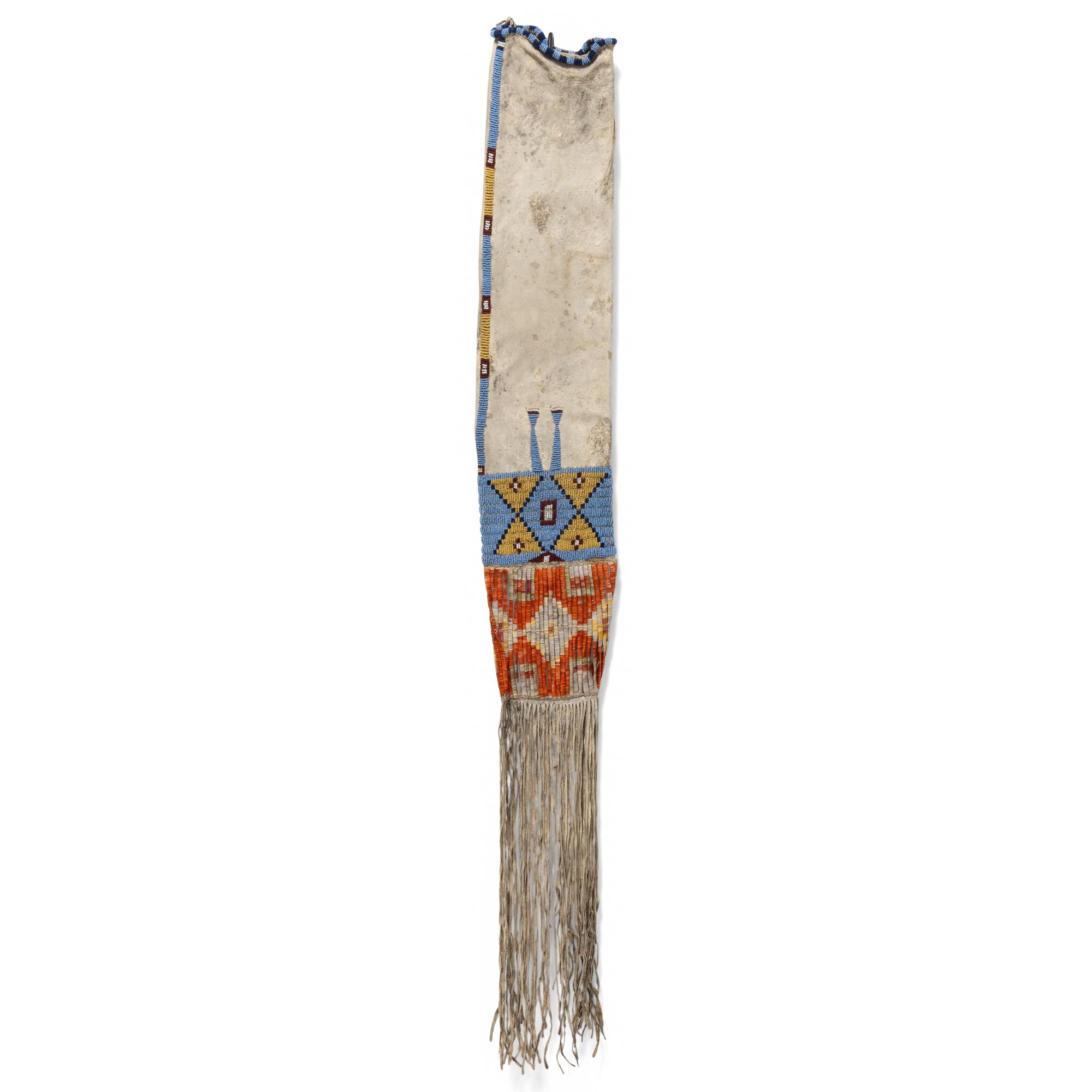 Sioux Beaded Hide Tobacco Bag