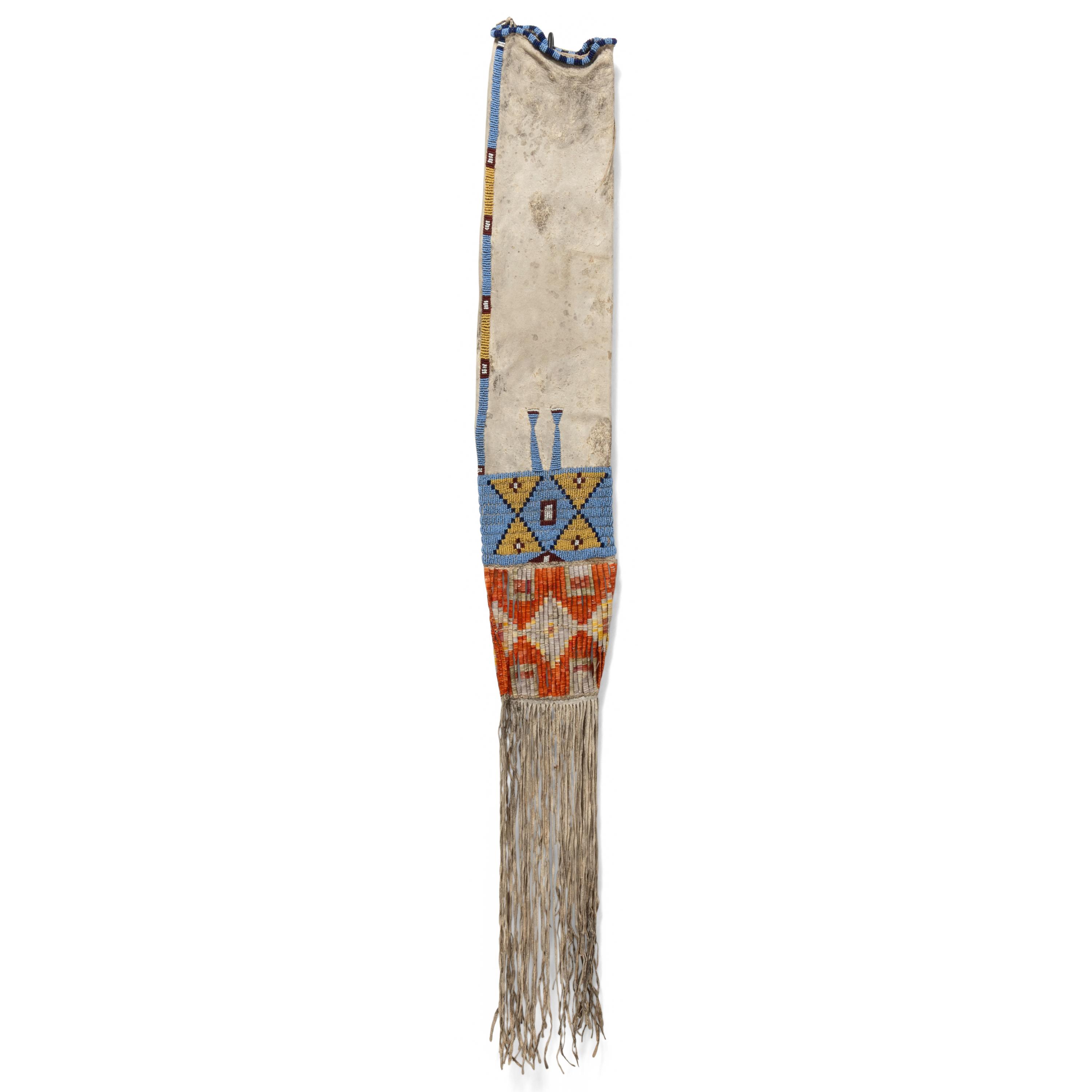 Sioux Beaded Hide Tobacco Bag