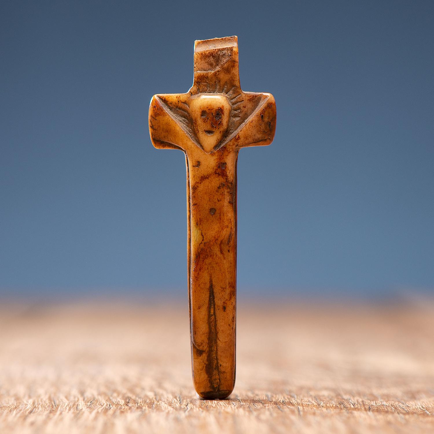Carved Bone Crucifix