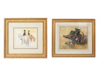Horse Show Girls and Tools in a Basket (two works)