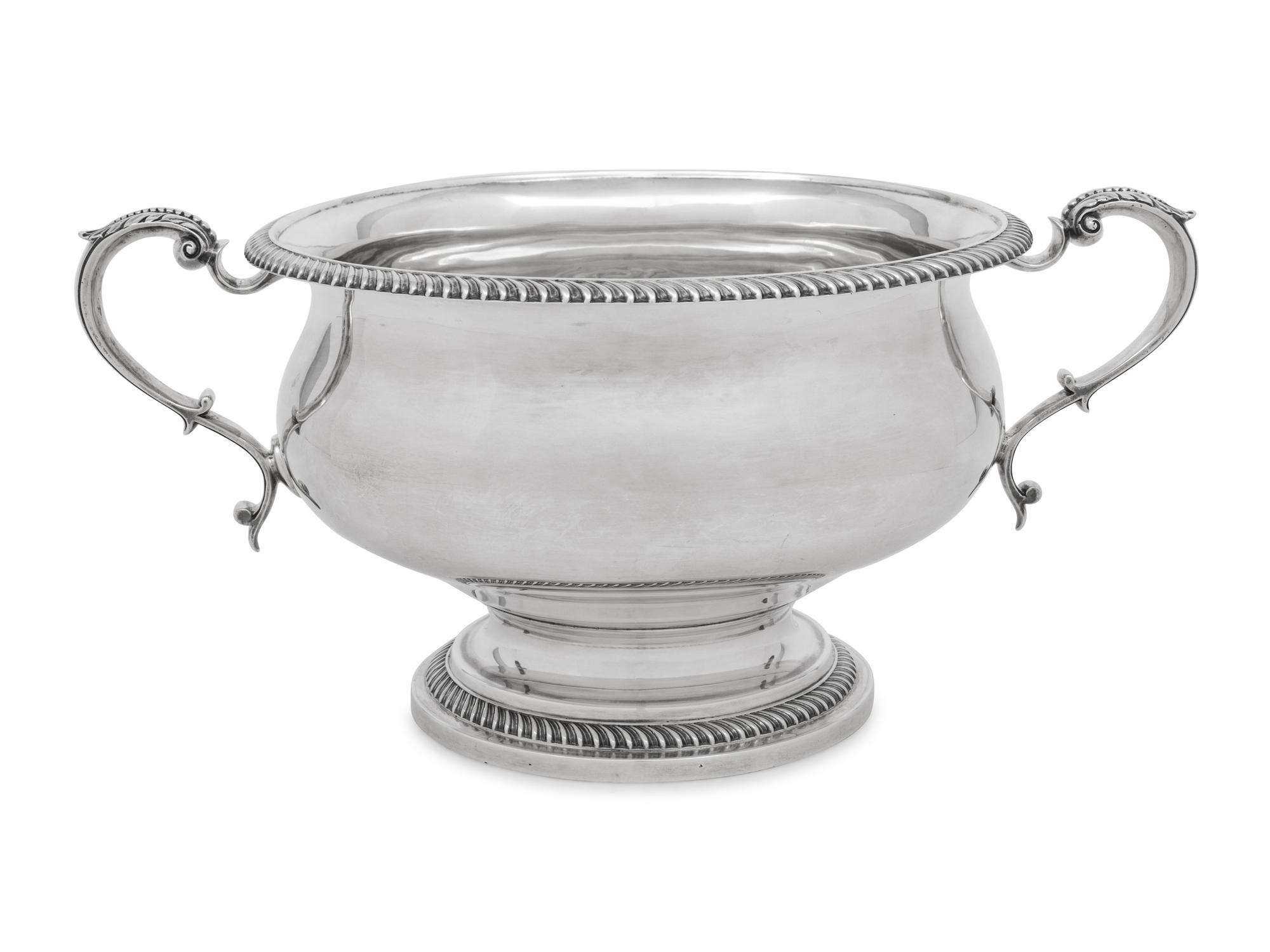 An English Silver Punch Bowl
