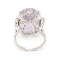 KUNZITE AND DIAMOND RING
