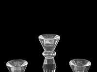 Six Cut Crystal Candlesticks