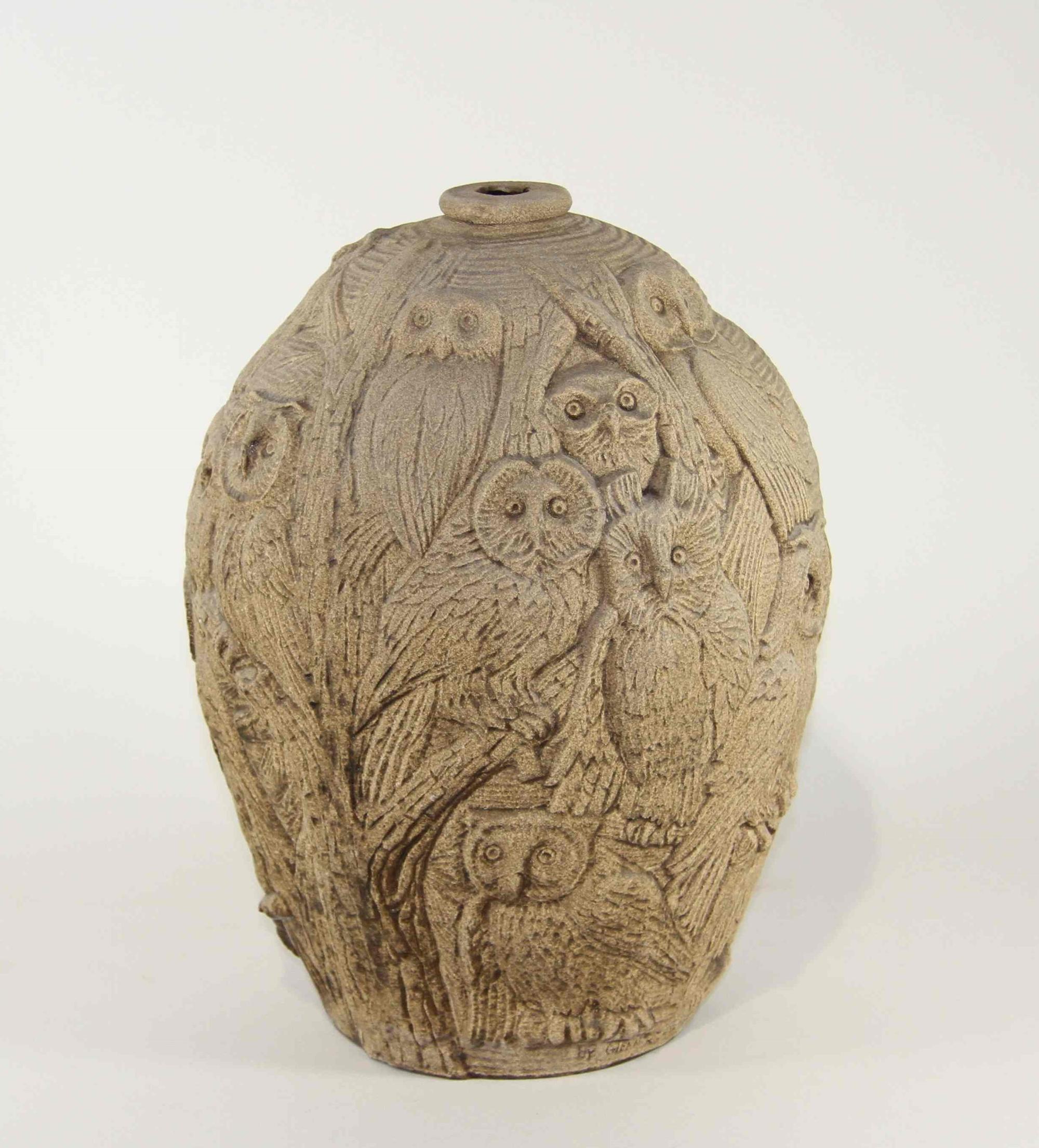 A Haeger Pottery Stoneware Vase Height 15 inches.