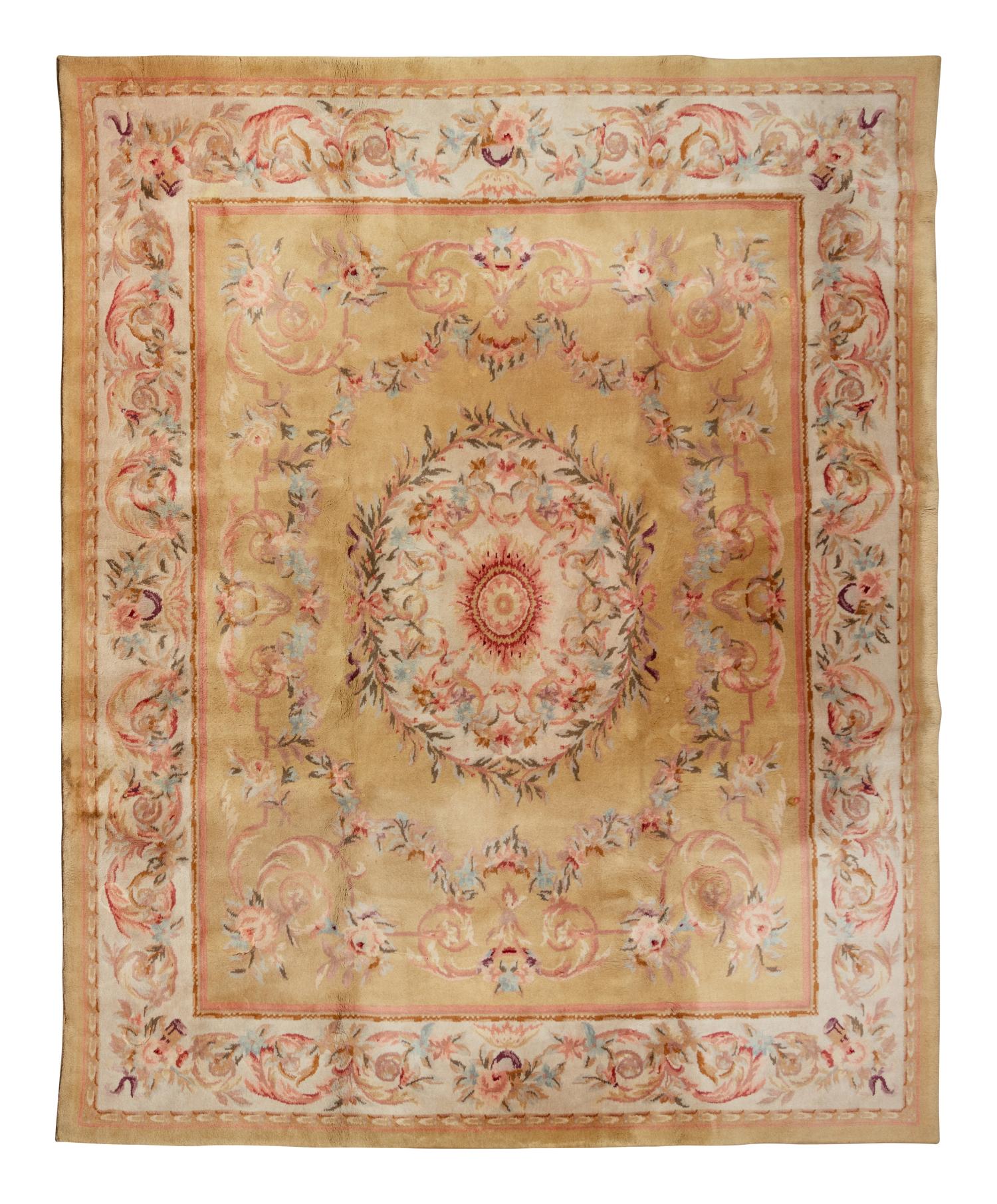 An Aubusson Style Wool Rug