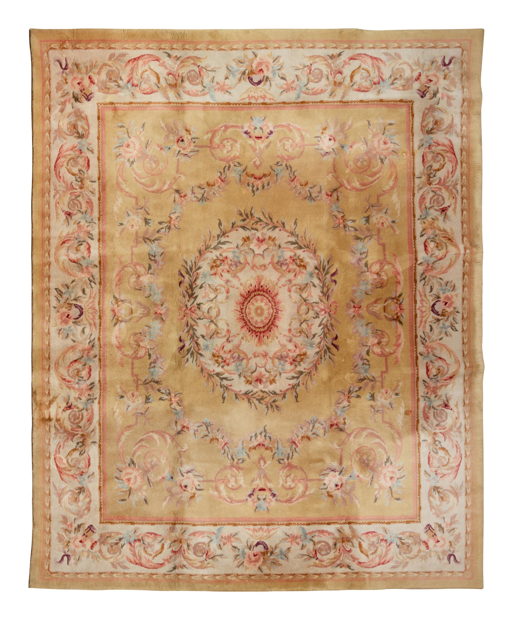 An Aubusson Style Wool Rug