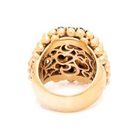 PASQUALE BRUNI, YELLOW GOLD AND BLACK DIAMOND BOMBÉ RING