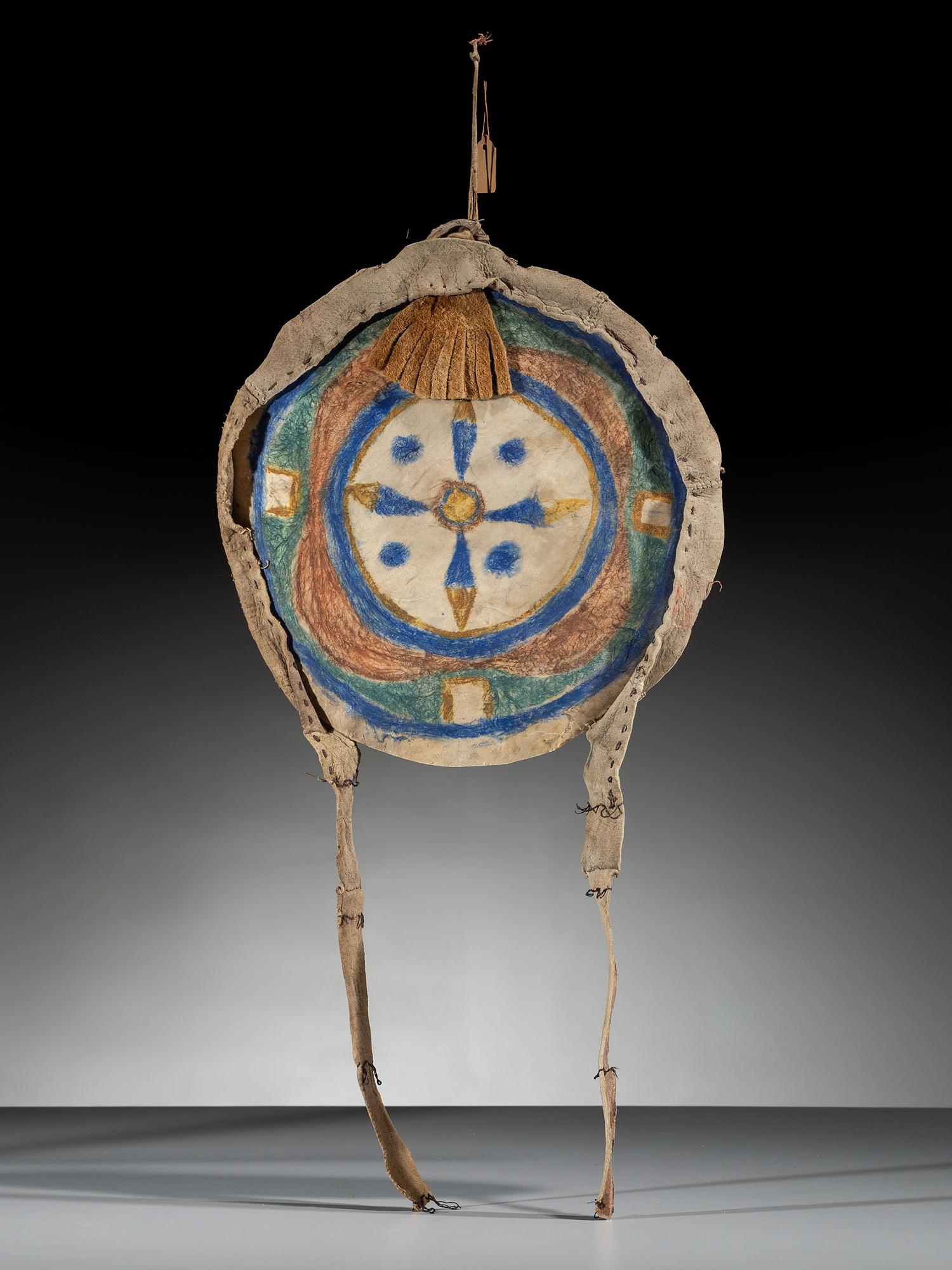 Arapaho Painted Parfleche Shield
