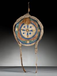 Arapaho Painted Parfleche Shield