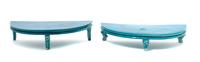 A Chinese Turquoise Glazed Porcelain Stand Diameter overall 10 1/2 inches.