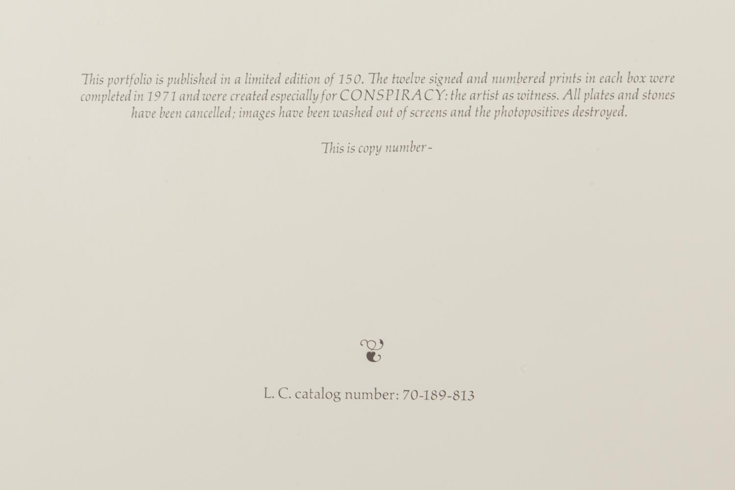 Conspiracy Portfolio (complete set of 12 prints with linen portfolio case)